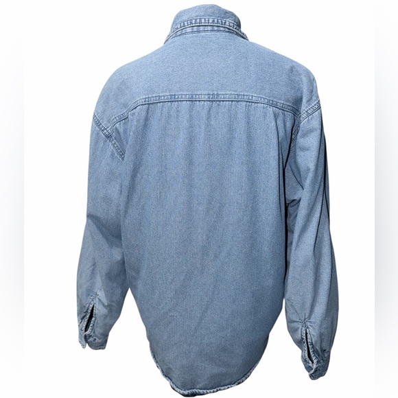 Wrangler Classic Denim Western Button Down Padded Jacket Size Small - Picture 3 of 5
